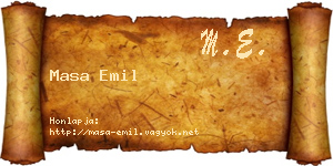 Masa Emil névjegykártya